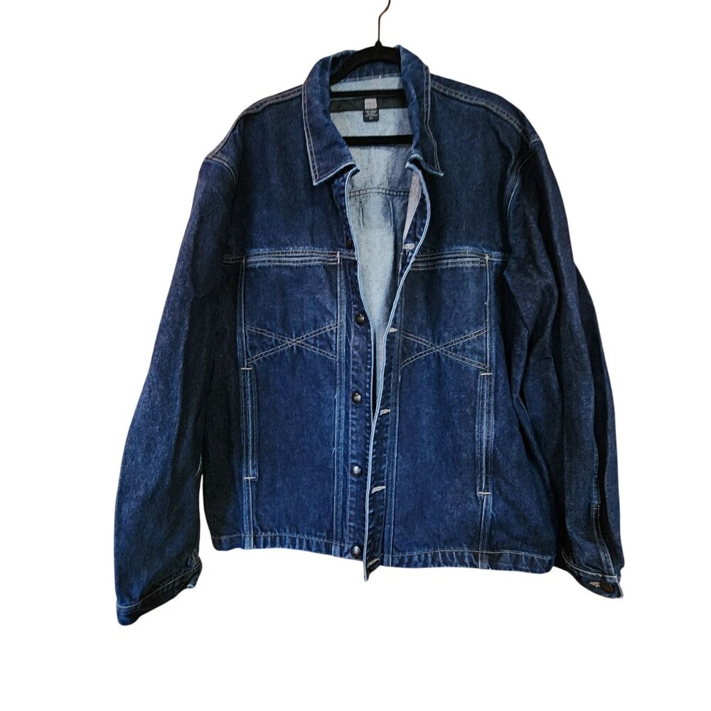 Marithe Francois Girbaud Mens XXL Denim Jacket Dark Wash Cotton
